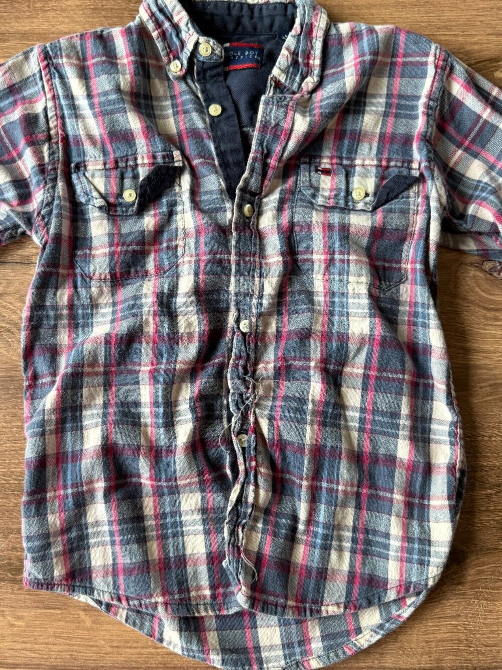 Bugle Boy Classics Plaid Button Up Shirt L